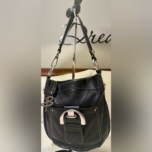 Gently Used B. Makowsky Black Leather Shoulder Bag